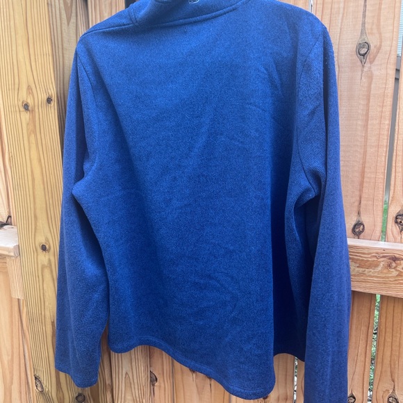 Vineyard Vines 1/4 Snap Navy Blue Sweater Womens XL Quilted Knit Diagonal Snap - Picture 5 of 5